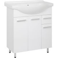 Astor Lupo umywalka z szafką 76 cm białą AM-LUD-751-27