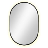 Baltica Design Tiny Border Pastille lustro 40x95 cm owalne z oświetleniem czarny