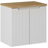 Zestaw Comad Nova White/Oak szafka z blatem 60 cm wisząca biały/dąb SET-NOW B OAK 60CM D