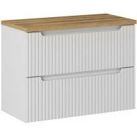 Zestaw Comad Nova White/Oak szafka z blatem 80 cm wisząca biały/dąb SET-NOW B OAK 80CM S