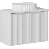 Zestaw Comad Nova White szafka z blatem 80 cm wisząca biała i umywalka Beyond 48x32,5 cm SET-NOW B WHITE 80CM D UN BEYOND 5 WH