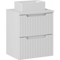 Zestaw Comad Nova White szafka z blatem 50 cm wisząca biała i umywalka Gaja 35x22 cm SET-NOW B WHITE 50CM UN GAJA 35