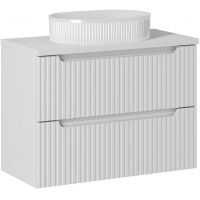 Zestaw Comad Nova White szafka z blatem 80 cm wisząca biała i umywalka Beyond 48x32,5 cm SET-NOW B WHITE 80CM S BEYOND 5 WH
