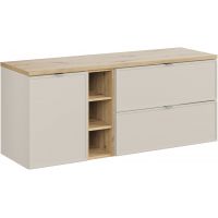 Zestaw Comad Bella Cashmere szafka 140 cm podumywalkowa wisząca kaszmir z blatem SET-BC B ARTISAN 140CM LB