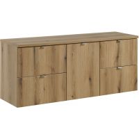 Zestaw Comad Nova Oak szafki 50 cm, 50 cm i 40 cm z blatem meblowym 140 cm dąb SET-NOA B OAK 140CM S