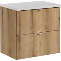 Zestaw Comad Nova Oak szafka z blatem 60 cm wisząca dąb/biały SET-NOA B WHITE 60CM S