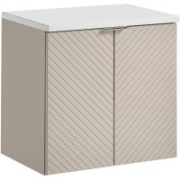 Zestaw Comad Viva Cashmere szafka 60x39x57 cm podumywalkowa wisząca kaszmir z blatem białym SET-VIC B WHITE 60CM D