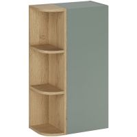 Zestaw Comad Aster Green szafka 30 cm boczna i regał 15 cm otwarty zielony/dąb SET-ASG SP URSM