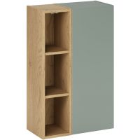 Zestaw Comad Aster Green szafka 30 cm boczna i regał 20 cm otwarty zielony/dąb SET-ASG SP UR 20X80