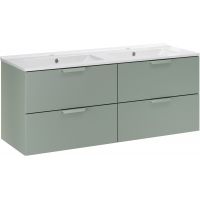 Zestaw Comad Aster Green umywalka 121 cm z dwiema szafkami 60 cm zielony SET-ASG 120CM LAVA