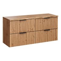 Zestaw Comad Adel Oak dwie szafki 60 cm podumywalkowe i blat 120 cm dąb SET-ADO B NAT WOTAN 120CM
