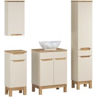 Comad Bali Cashmere zestaw meblowy 60 cm szafka stojąca z umywalką Pati i szafki boczne stojące/wisząca kaszmir/biały  SET-BAC B WOTAN 60CM UN PATI HC LC