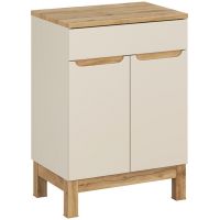 Comad Bali Cashmere zestaw meblowy 60 cm szafka stojąca z blatem kaszmir/dąb SET-BAC B WOTAN 60CM