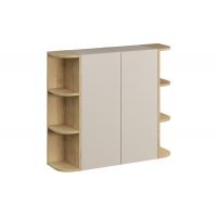 Zestaw Comad Dalia Cashmere dwie szafki boczne górne wiszące i dwa regały boczne kaszmir/dąb SET-DC 2SP 2URSM