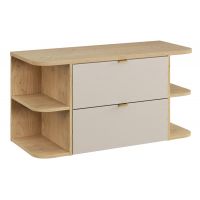 Zestaw Comad Dalia Cashmere szafka 60 cm podumywalkowa i szafki 20+20 cm boczne z blatem 100 cm kaszmir/dąb SET-DC B CREMONA 100CM LRSM