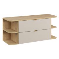 Zestaw Comad Dalia Cashmere szafka 80 cm podumywalkowa i szafki 20+20 cm boczne z blatem 120 cm kaszmir/dąb SET-DC B CREMONA 120CM LRSM