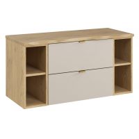 Zestaw Comad Dalia Cashmere szafka 60 cm wisząca z blatem i dwoma regałami 20+20 cm dąb/kaszmir SET-DC B NAT CREMONA 100CM