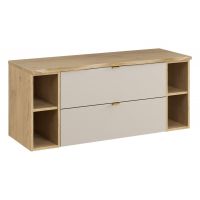 Zestaw Dalia Cashmere szafka 80 cm podumywalkowa i dwa regały 20+20 cm z blatem 120 cm dąb/kaszmir SET-DC B NAT CREMONA 120CM