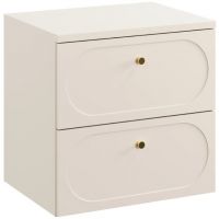 Zestaw Comad Donna Sand szafka 60 cm podumywalkowa wisząca z blatem beż piaskowy SET-DS B SAND 60CM