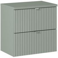 Comad Line Reed Green szafka 60 cm podumywalkowa wisząca z blatem zielona SET-LRG B RG 60CM S