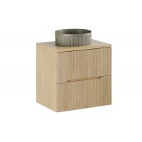 Zestaw Comad Nordic Cremona szafka 60 cm z blatem wisząca dąb i umywalka Beyond nablatowa 36 cm zielona SET-NC B CREMONA 60CM UN BEYOND OG