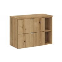 Zestaw Comad Nova Oak szafki 60 cm i 20 cm z blatem meblowym 80 cm dąb SET-NOA B OAK 80CM S LR