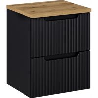 Comad Nova Black szafka 50 cm podumywalkowa wisząca z blatem czarna SET-NOB B OAK 50CM S