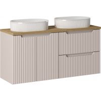 Zestaw Comad Nova Cashmere szafka 60x39x57 cm podumywalkowa wisząca kaszmir z blatem i umywalką SET-NOC B OAK 120CM D/S UN BEYOND 5 WH