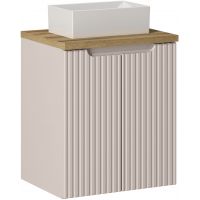 Comad Nova Cashmere szafka 50 cm podumywalkowa wisząca z umywalką kaszmir SET-NOC B OAK 50CM D UN GAJA 35 WH