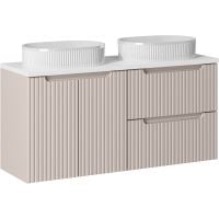 Comad Nova Cashmere szafka 120 cm podumywalkowa wisząca z umywalkamikaszmir SET-NOC B WHITE 120CM D/S UN BEYOND 5 WH