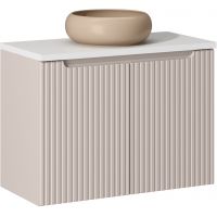 Comad Nova Cashmere szafka 80 cm podumywalkowa wisząca kaszmir z umywalką SET-NOC B WHITE 80CM D UN WIKI C