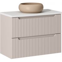 Comad Nova Cashmere szafka 80 cm podumywalkowa wisząca z umywalką kaszmir SET-NOC B WHITE 80CM S UN WIKI C