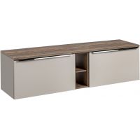 Zestaw Comad Santa Fe Taupe szafka 80x45,6x46 cm podumywalkowa wisząca z blatem i regałem beżowa SET-SFT B 180CM SANTA FE OAK 81-01