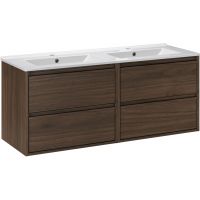 Zestaw Comad Viola Villa szafka 120 cm podumywalkowa wisząca z umywalką Lava orzech villa SET-VOV 120CM LAVA