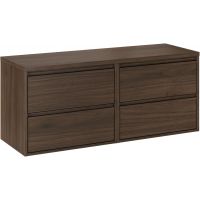 Zestaw Comad Viola Villa szafka 120 cm podumywalkowa wisząca z blatem orzech villa SET-VOV B VILLA 120CM