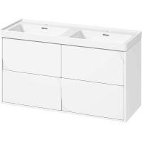 Cersanit Crea umywalka 120,5x45,5 cm biała z szafką 120 cm wiszącą białą (S1058023, K673006)