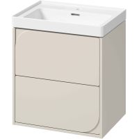 Cersanit Crea umywalka 60x44,5 cm biała z szafką 60 cm wiszącą kaszmir (K114006, S1058025)