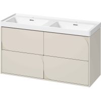 Cersanit Crea umywalka 120,5x45,5 cm biała z szafką 120 cm wiszącą kaszmir (K673006, S1058028)