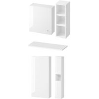 Cersanit Larga zestaw do zabudowy stelaża podtynkowego szafka 56 cm, szafka boczna stojąca 20 cm, szafka boczna wisząca 20 cm, szafka boczna wisząca 56 cm, blat naszafkowy 76,4 cm biały ( S164-046, S164-047, S164-049, S164-048, S164-051 )