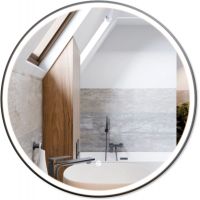 Corsan Tondo lustro 70x70 cm okrągłe z oświetleniem z matą grzewczą GunMetal L0070GM