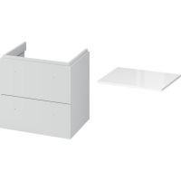 Cersanit Larga zestaw 60 cm szafka podumywalkowa z blatem szary/biały (S932023, S932072)