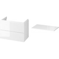 Cersanit Larga zestaw 80 cm szafka podumywalkowa z blatem biała (S932024, S932073)