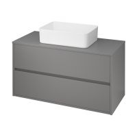 Cersanit Crea szafka 100 cm wisząca z blatem szary mat S924-020
