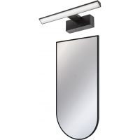 Zestaw Deante Silia lustro 50x100 cm z kinkietem Rabalux Loric 1x6W czarny (ADIN851, 75024)