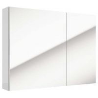 Defra Salsa szafka E80 80x15x60 cm z lustrem biały połysk 242-E-08001