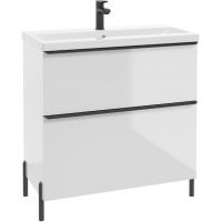 Defra Nino D80 szafka 80x40x70 cm podumywalkowa stojąca biały połysk 304-D-08006