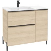 Defra Nino D90 szafka 90x45x70 cm podumywalkowa lewa stojąca dąb vicenza jasny 304-D-09001