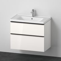 Duravit D-Neo umywalka z szafką 80 cm zestaw meblowy biały wysoki połysk DE012102222