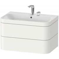 Duravit Happy D2. Plus umywalka z szafką wiszącą biały jedwabny mat HP4637E3636