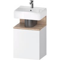 Duravit Qatego szafka 44 cm podumywalkowa wisząca lewa biały mat/jasne drewno QA4076L55180000